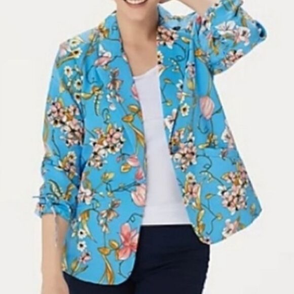 Susan Graver Floral Jacket - Picture 1 of 7